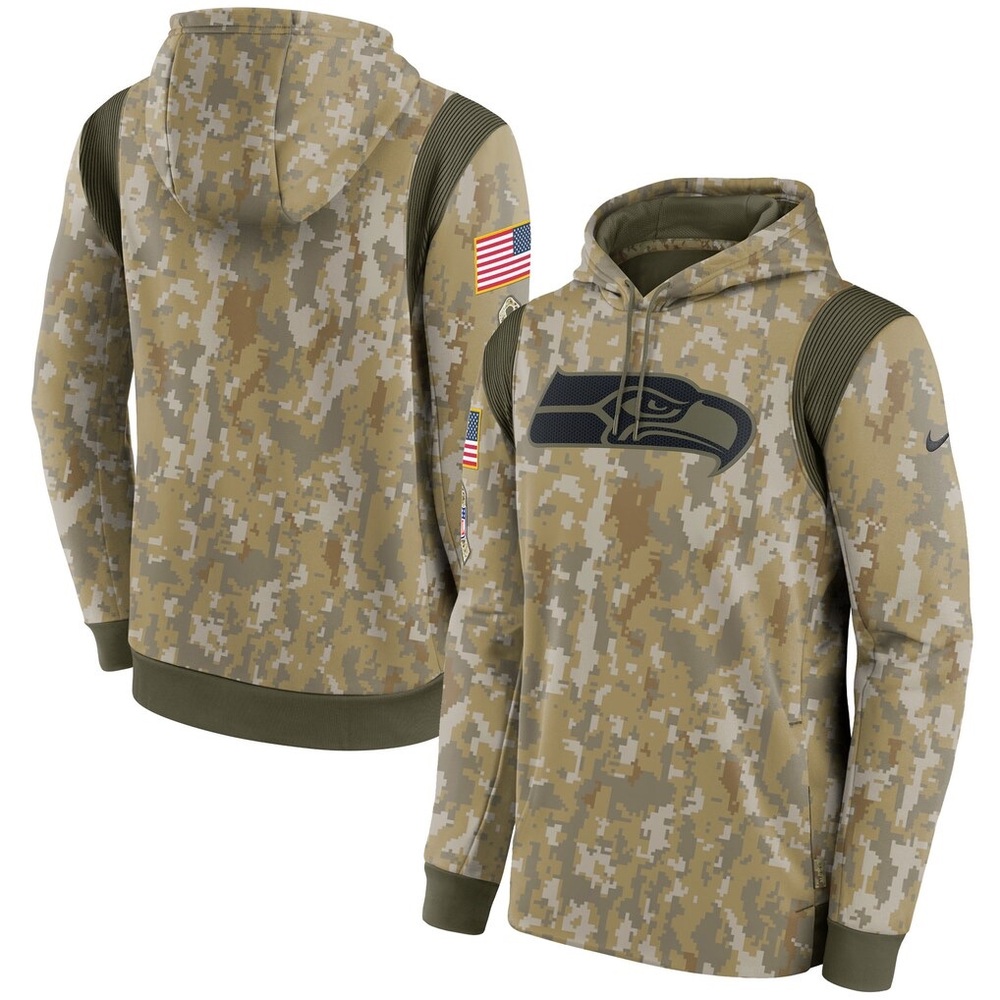 Seattle Seahawks Nike Salute To Service - Therma Performance Pullover Hoodie